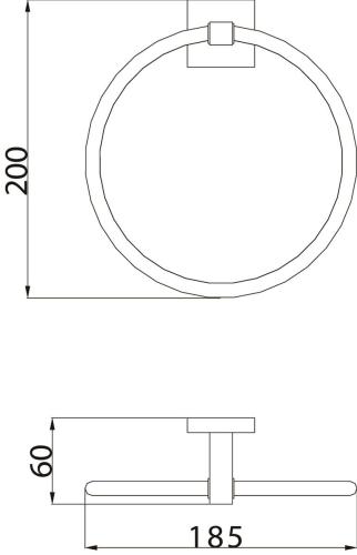 Bristan Towel Ring SQ RING C